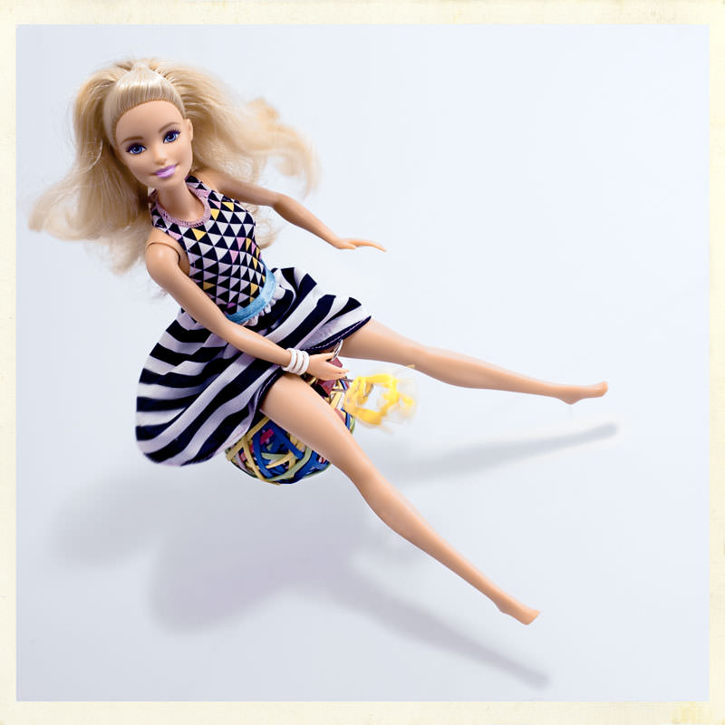 Barbie space hopper, Barbie riding, movement, action, in move, hopping, Joy